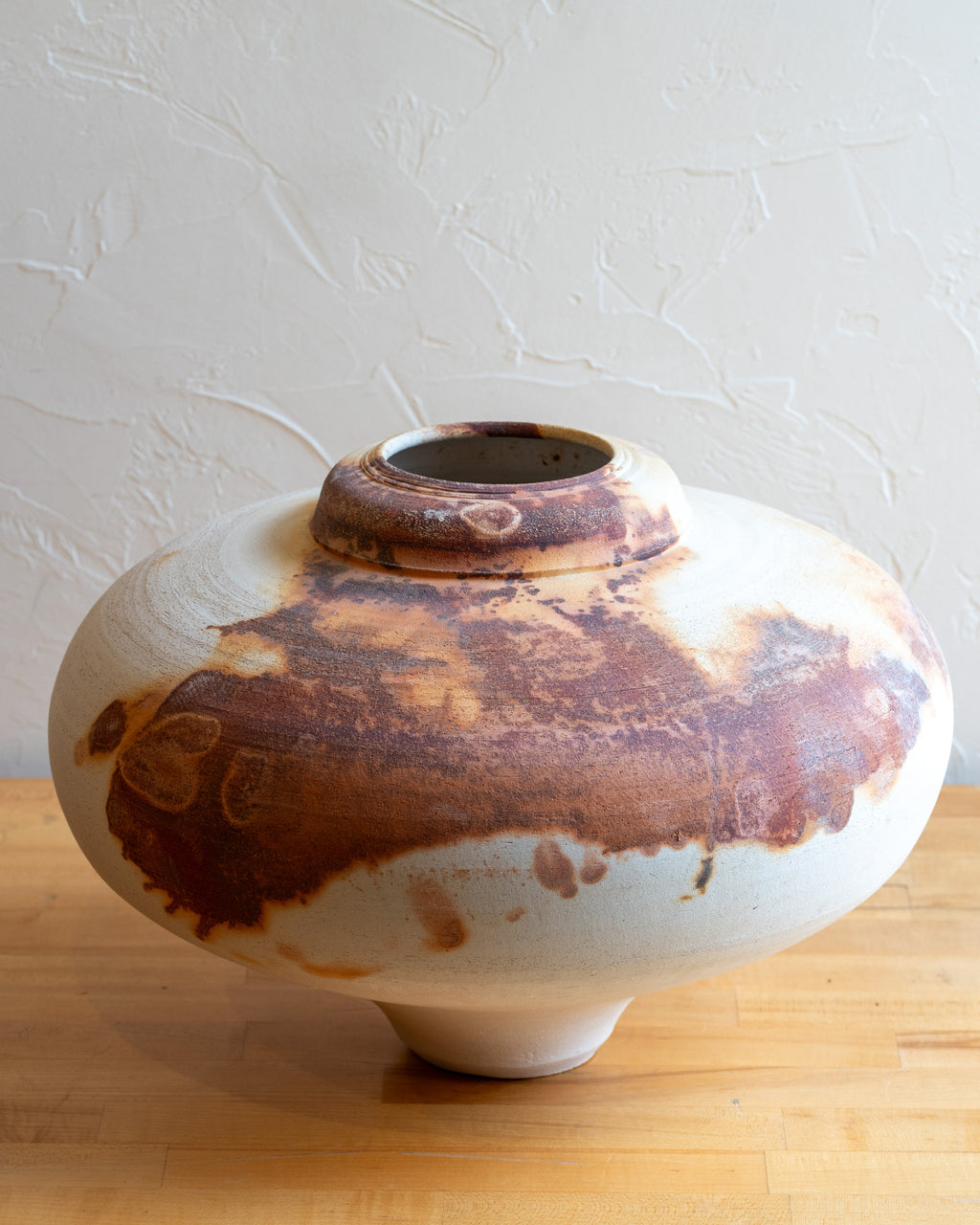 Large Mid Century Signed Raku Pottery in the Style of Otto Heino