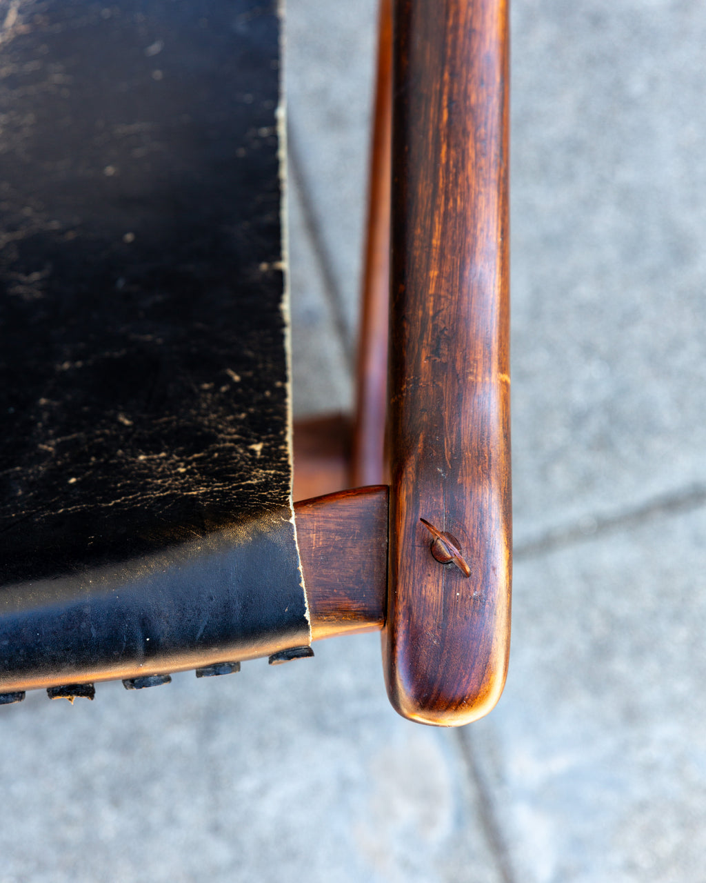1960s Don Shoemaker Rosewood & Leather Sling Chairs- Pair