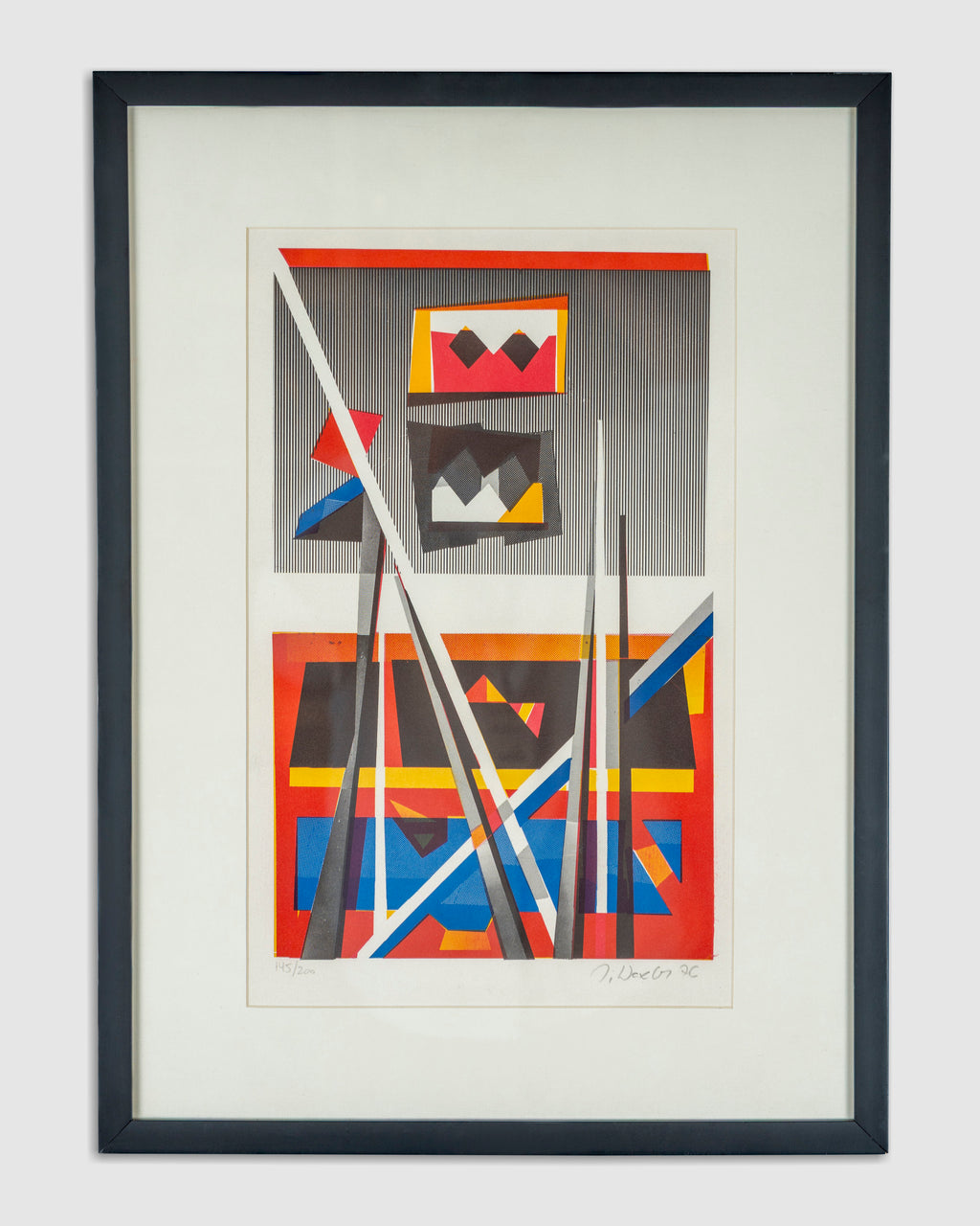 Vintage 1976 Jacob Wexler Abstract Lithograph