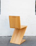 Iconic Zig Zag Chair by Gerrit Thomas Rietveld Originally Designed in 1934