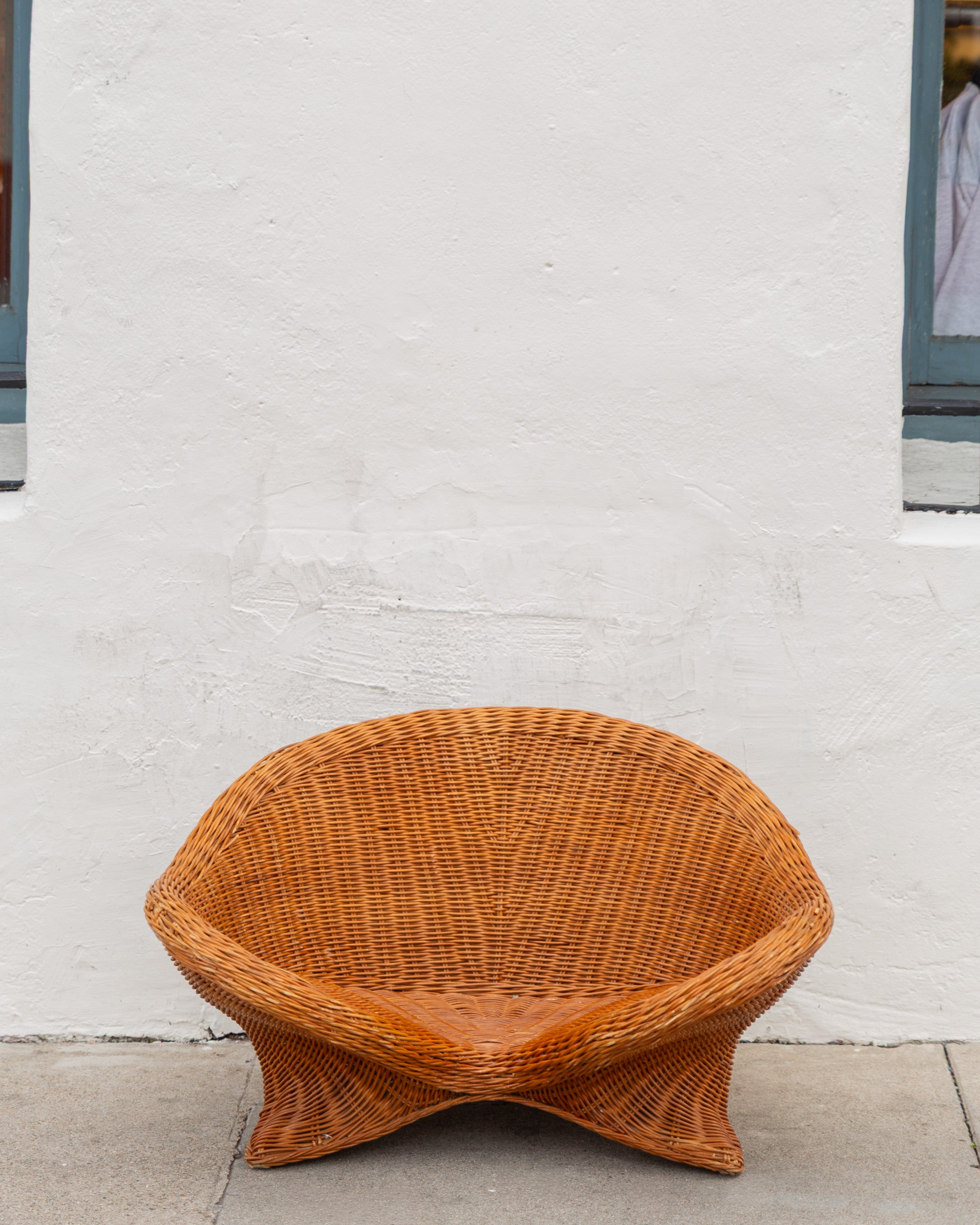 2000s Wicker Lotus Meditation/Yoga Chair