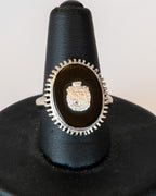 10K White Gold Coat of Arms Ring