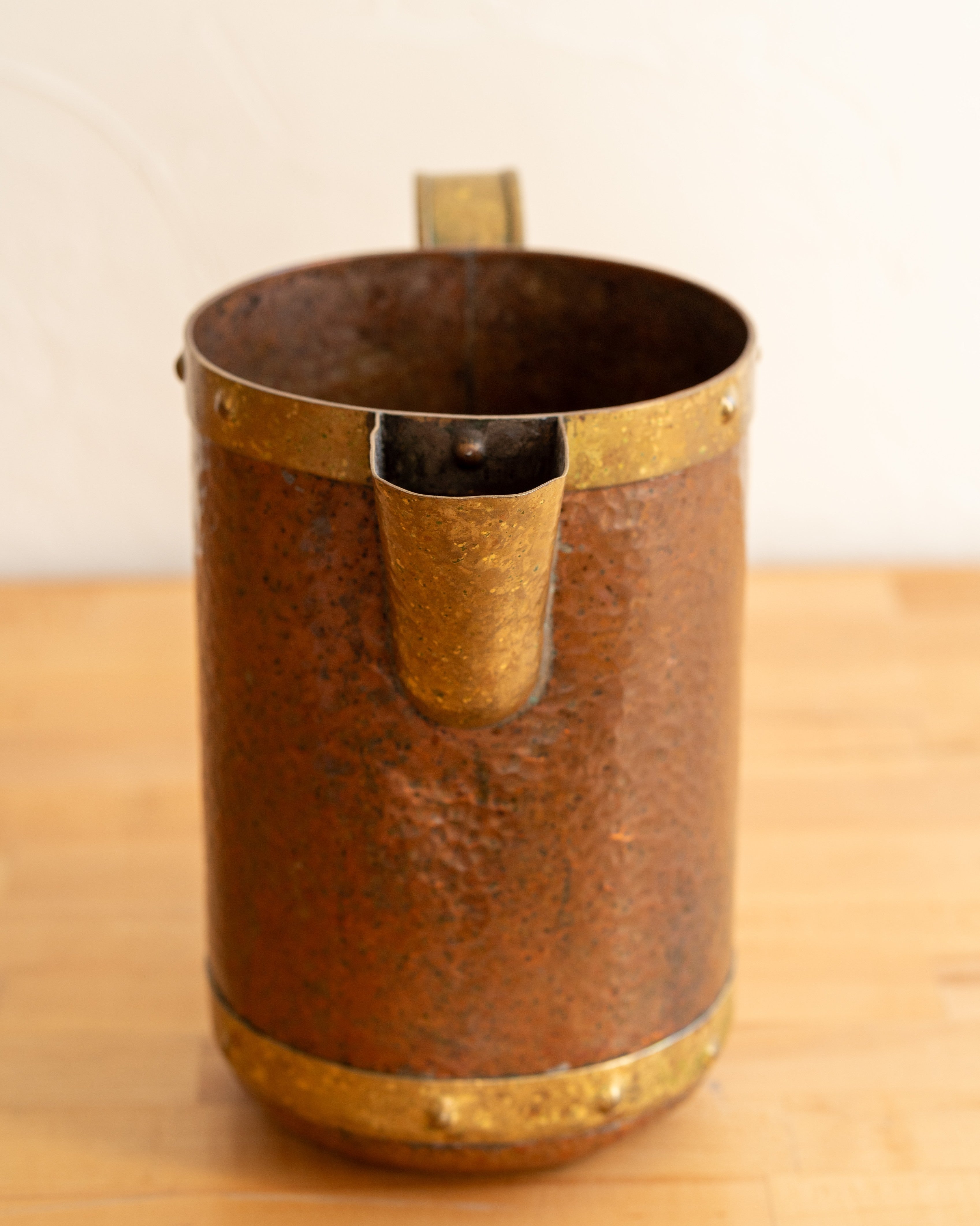 Fabulous Mexican Pitcher Copper and Brass