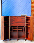 Rosewood Magic Box Folding Desk by Neils Erik Glasdam Jensen with Working Light