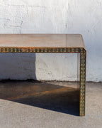 1970's Brass Clad Waterfall Table by Sarreid