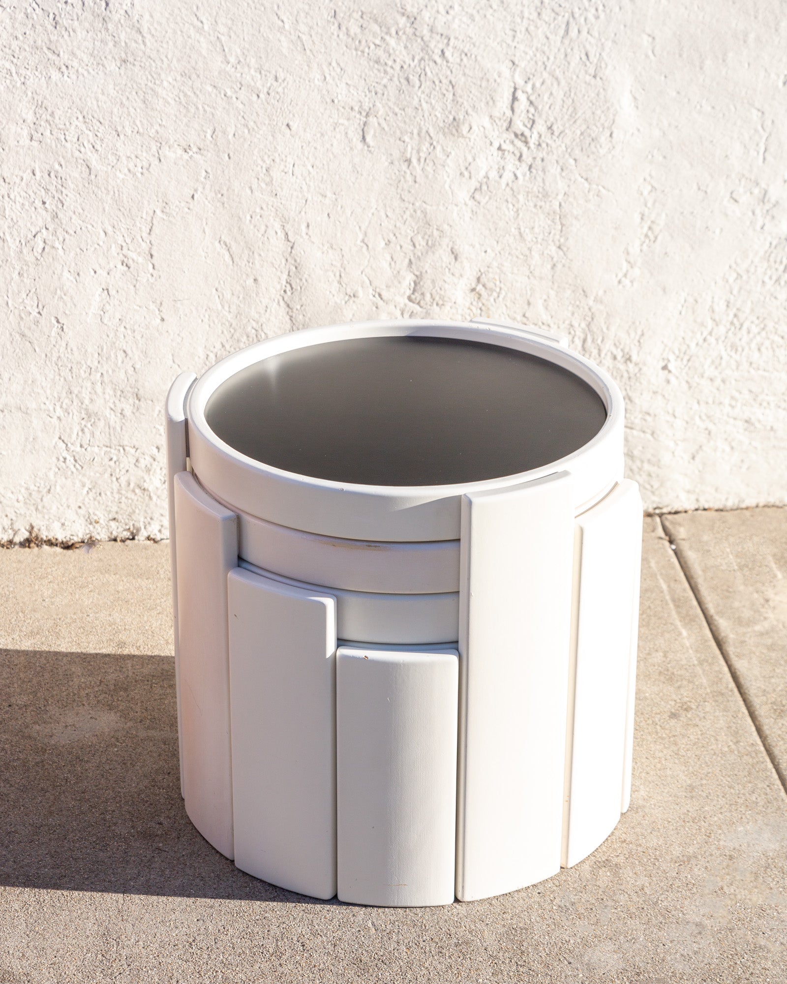 Vintage Gianfranco Frattini For Cassina Nesting Tables, Reversible Tops, 1970s