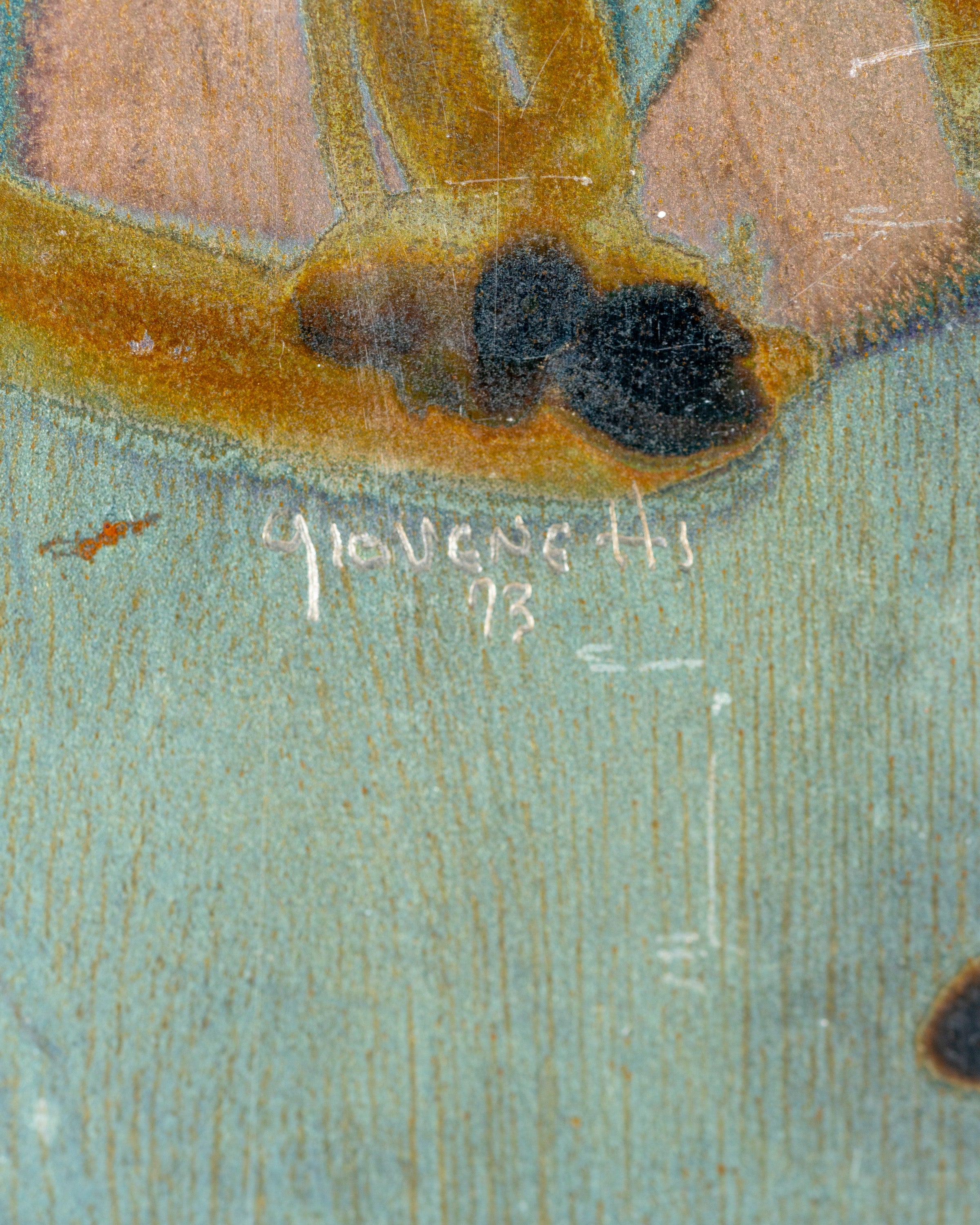 Acid Etched Abstract by Silvio Giovemetti, Italy 1973