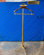 Vintage Wood and Brass Valet