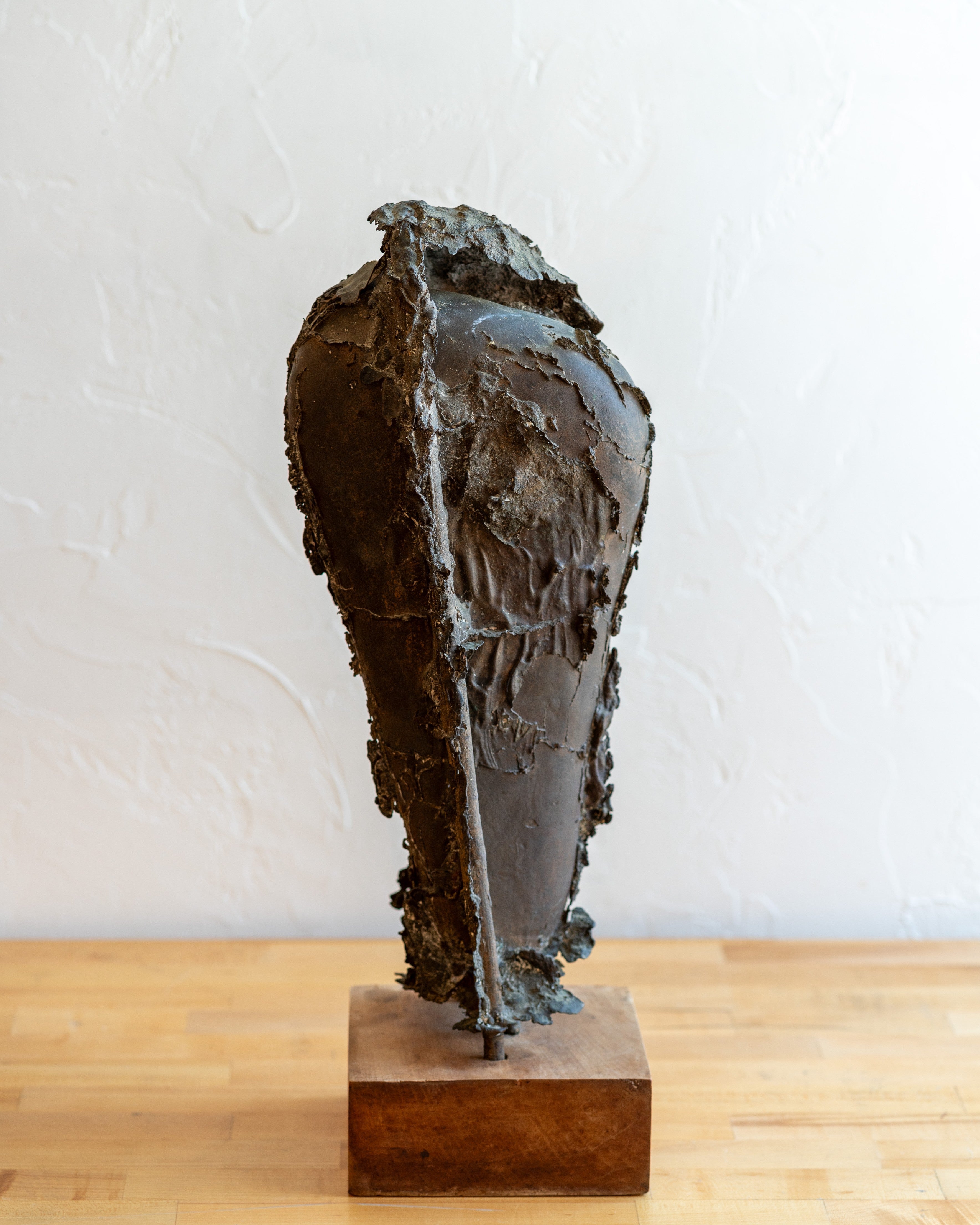 Brutalist Bronze 1970's Sculpture by Ella Tulin (1931-2006)