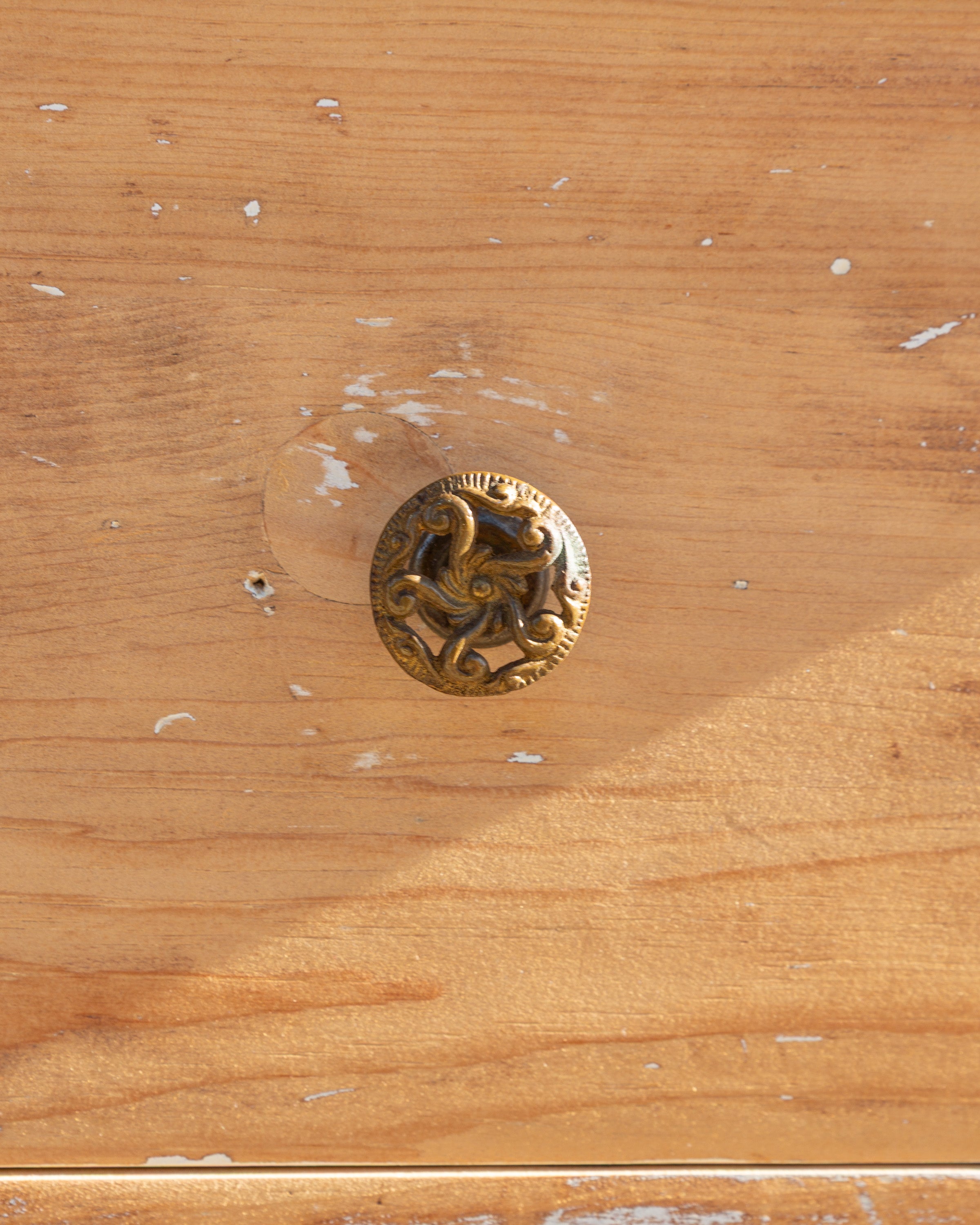 Vintage 3 Drawer Natural Wood Dresser