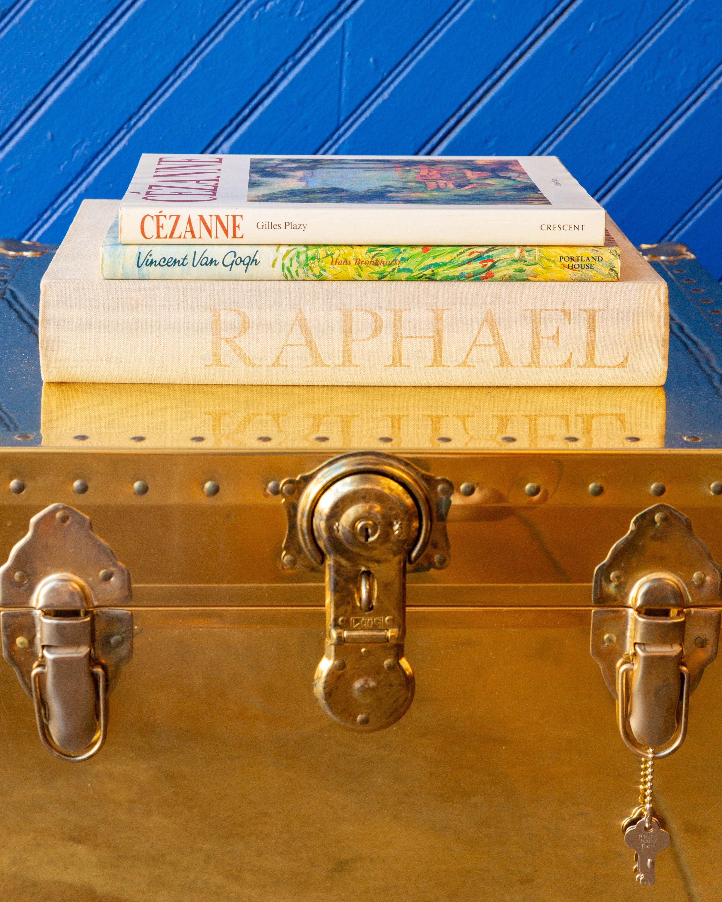 Vintage Brass Trunk with Keys