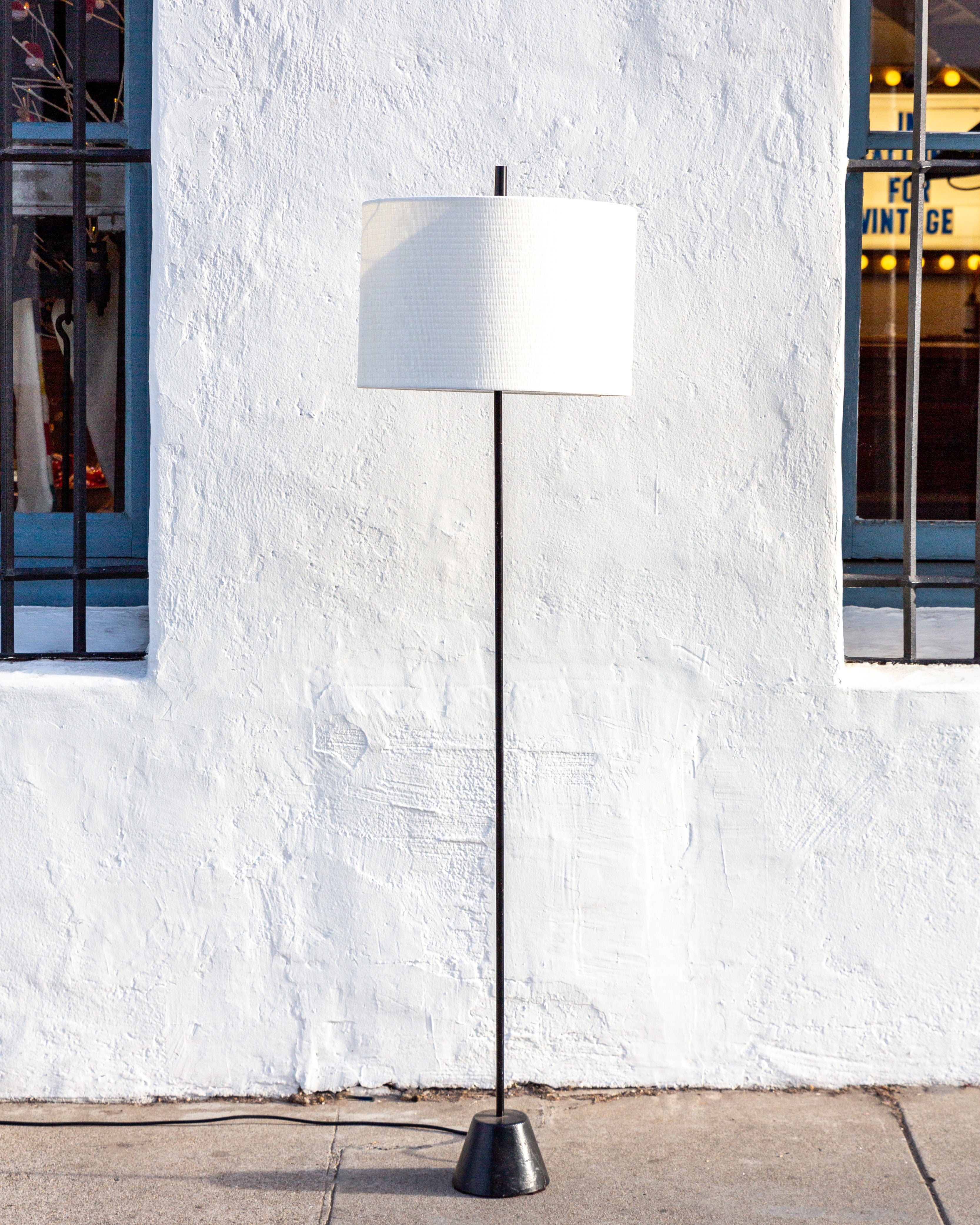 Vintage Minimalist Floor Lamp with Iron Base