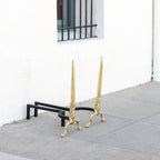 Monumental French Regency Andirons From The Late 18th Century - A Pair