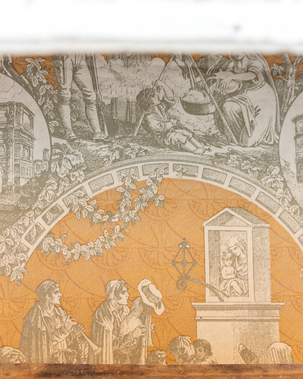 1920s Distressed White Three Drawer Chest