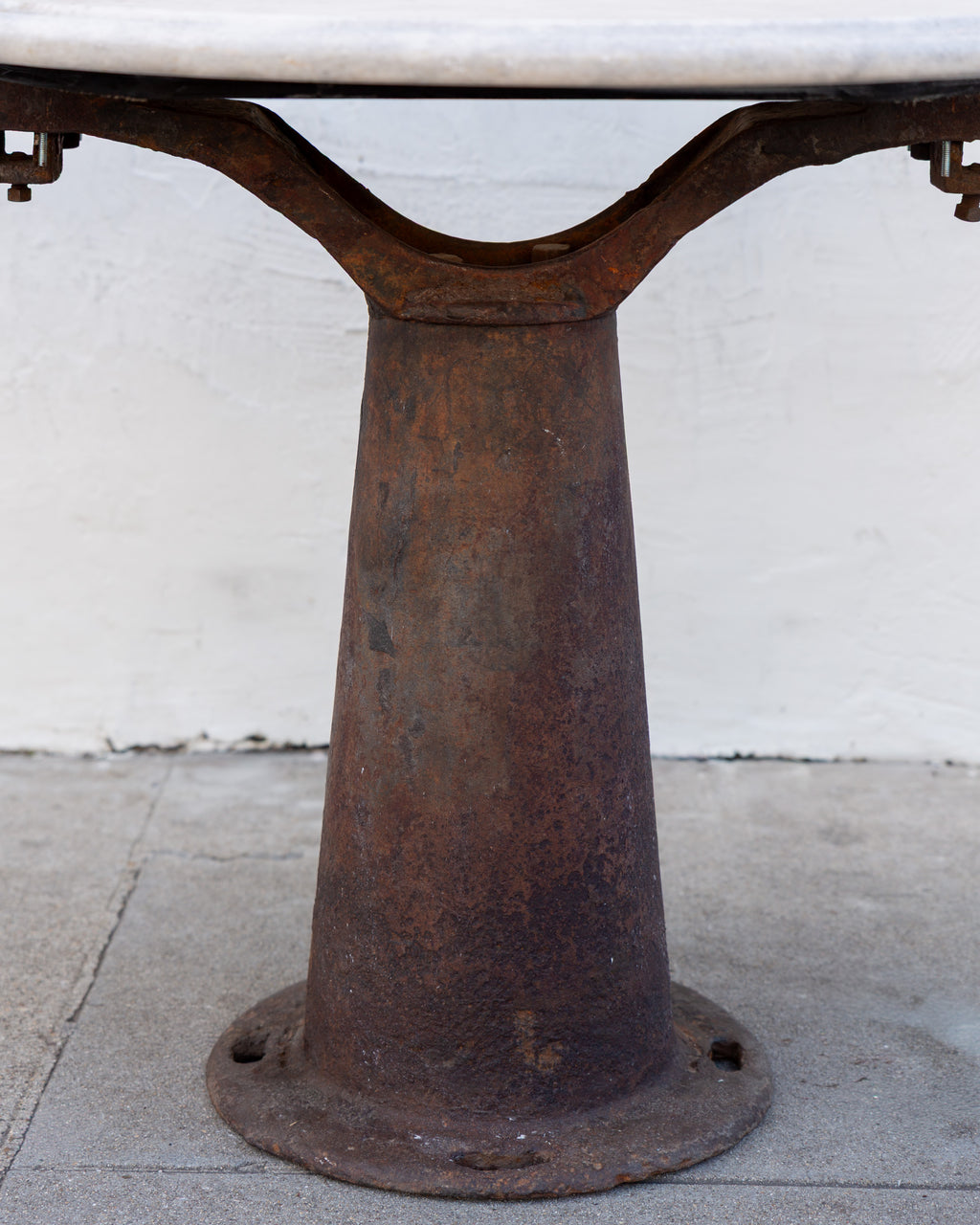 Industrial Base with Solid Marble Top