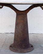 Industrial Base with Solid Marble Top