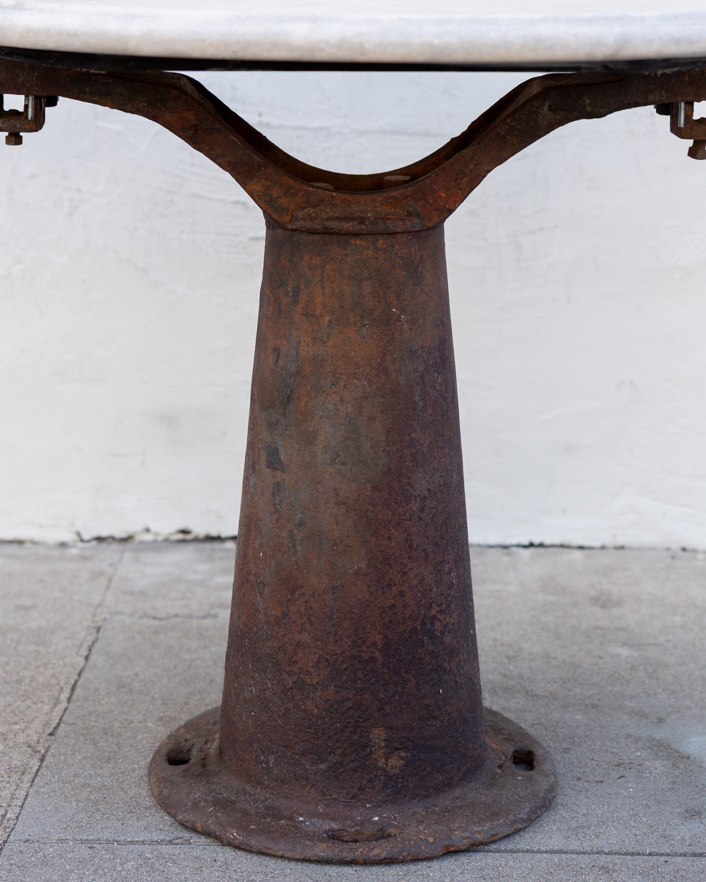 Industrial Base with Solid Marble Top