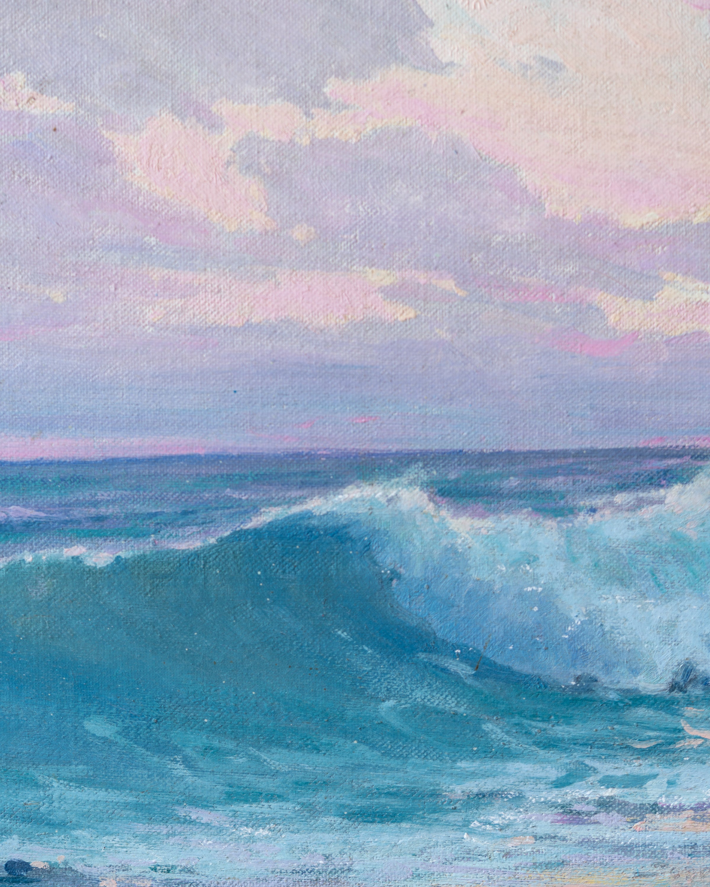 California Plein Air Seascape "Marine La Jolla" Oil Painting