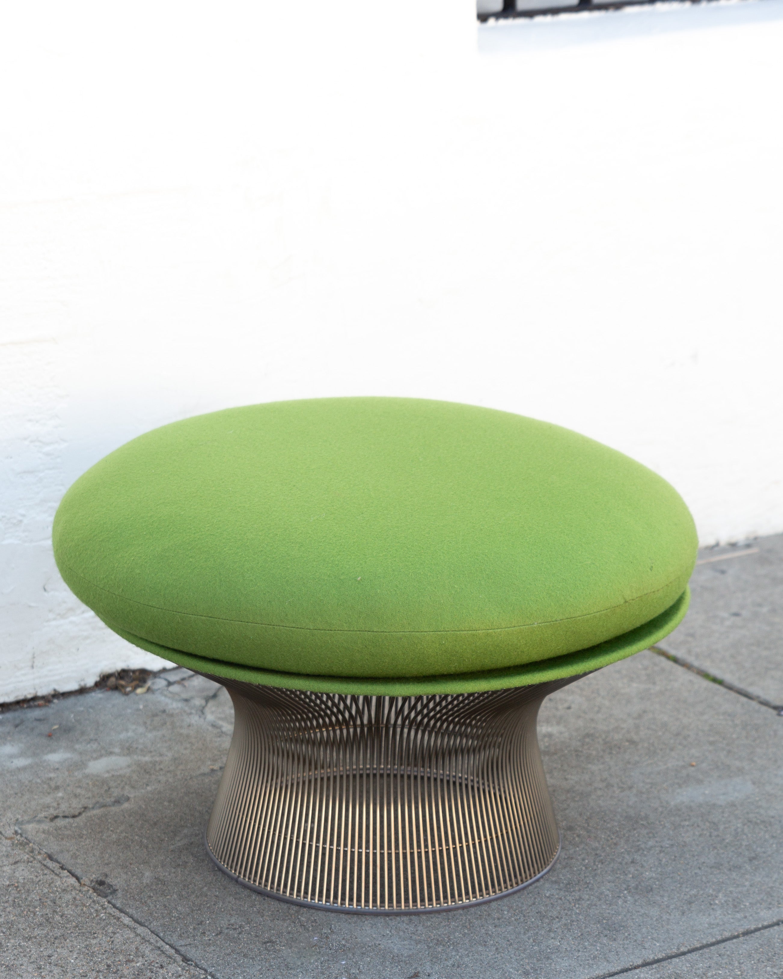 Warren Platner Green Ottoman for Knoll