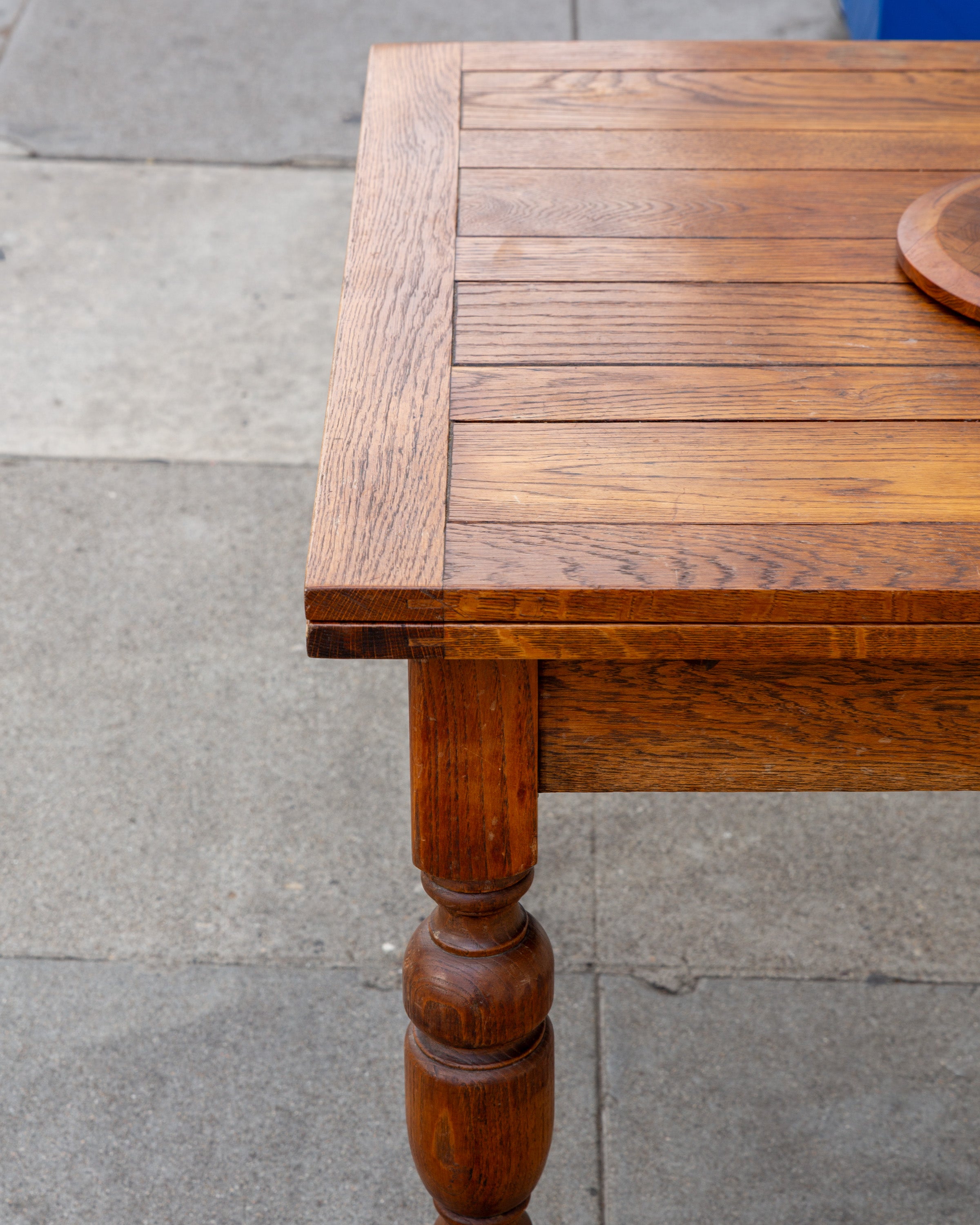 Antique Wood Draw Leaf Table