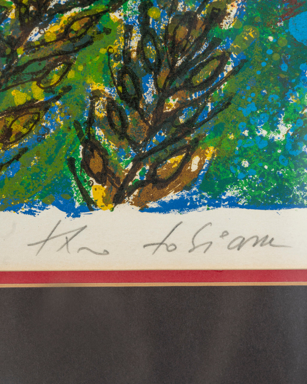 Artist Theo Tobiasse Ruth Et Booz Lithograph, Signed Artist Proof