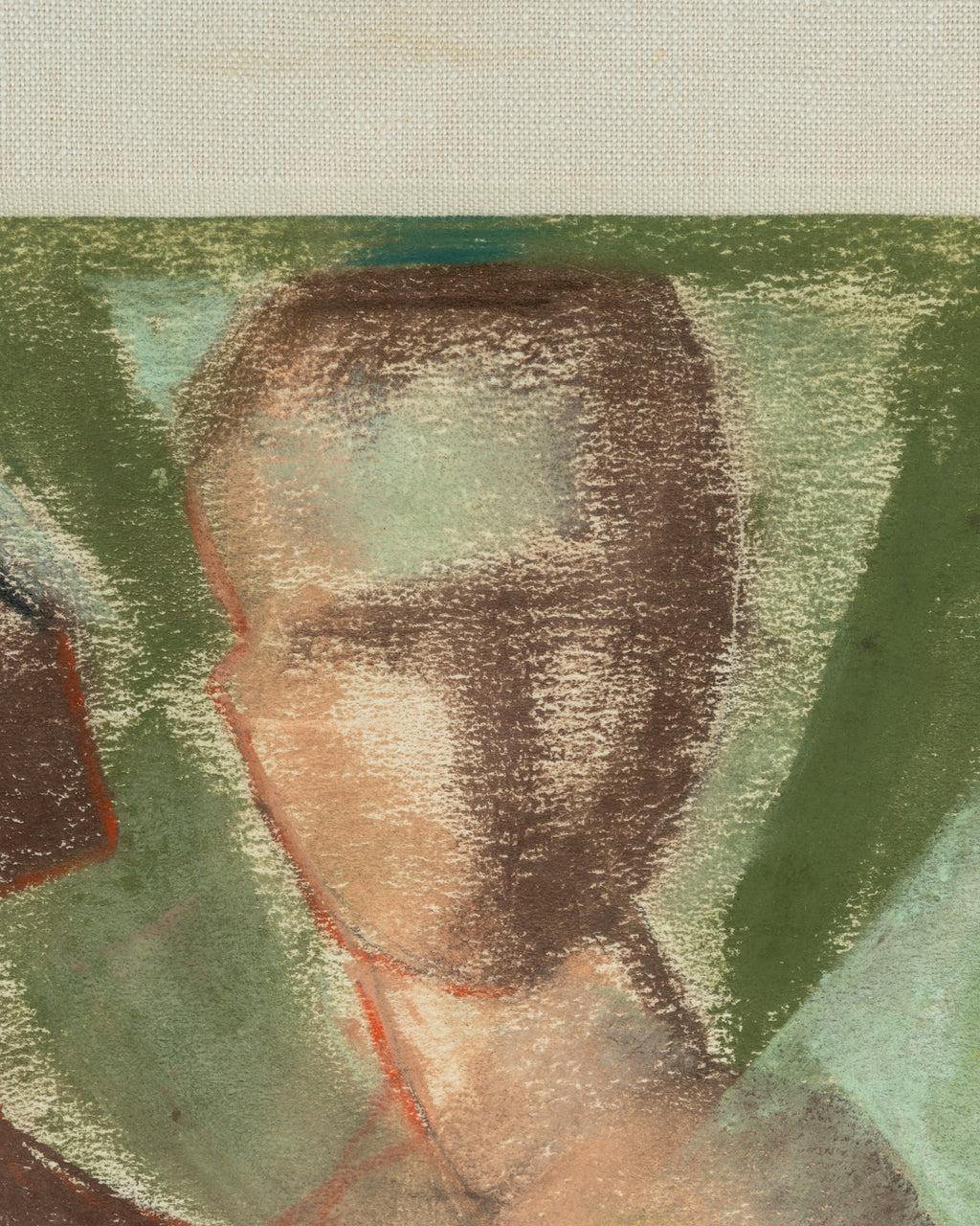 Mid-Century Oil Pastel Painting "Standing Nudes, 1957" by Mina Pulsifer