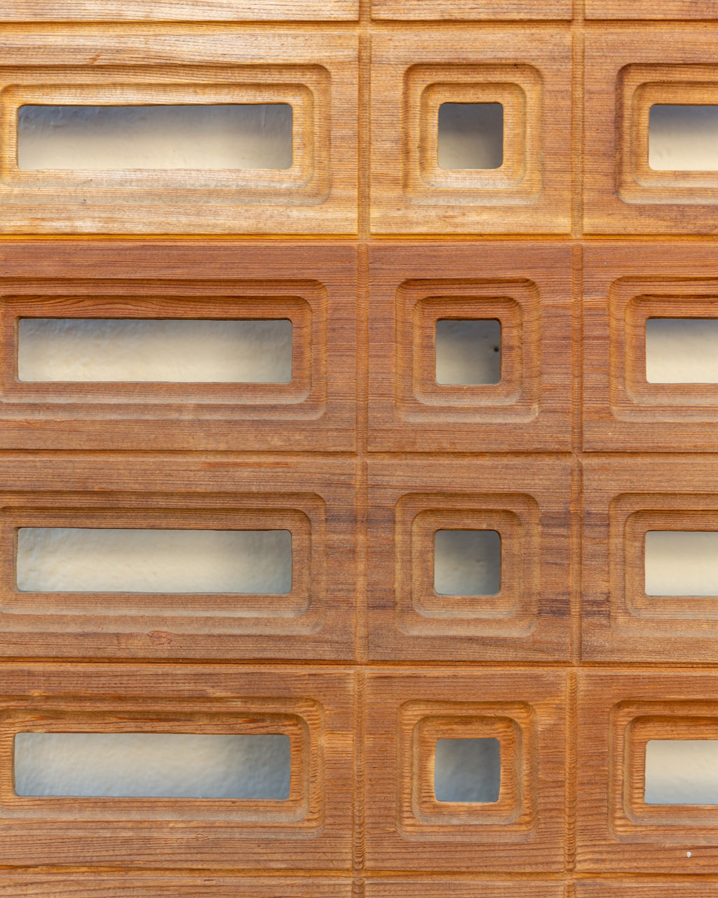 1960's-70's Sherrill Broudy for Panelcarve Redwood Panels Made in Santa Barbara