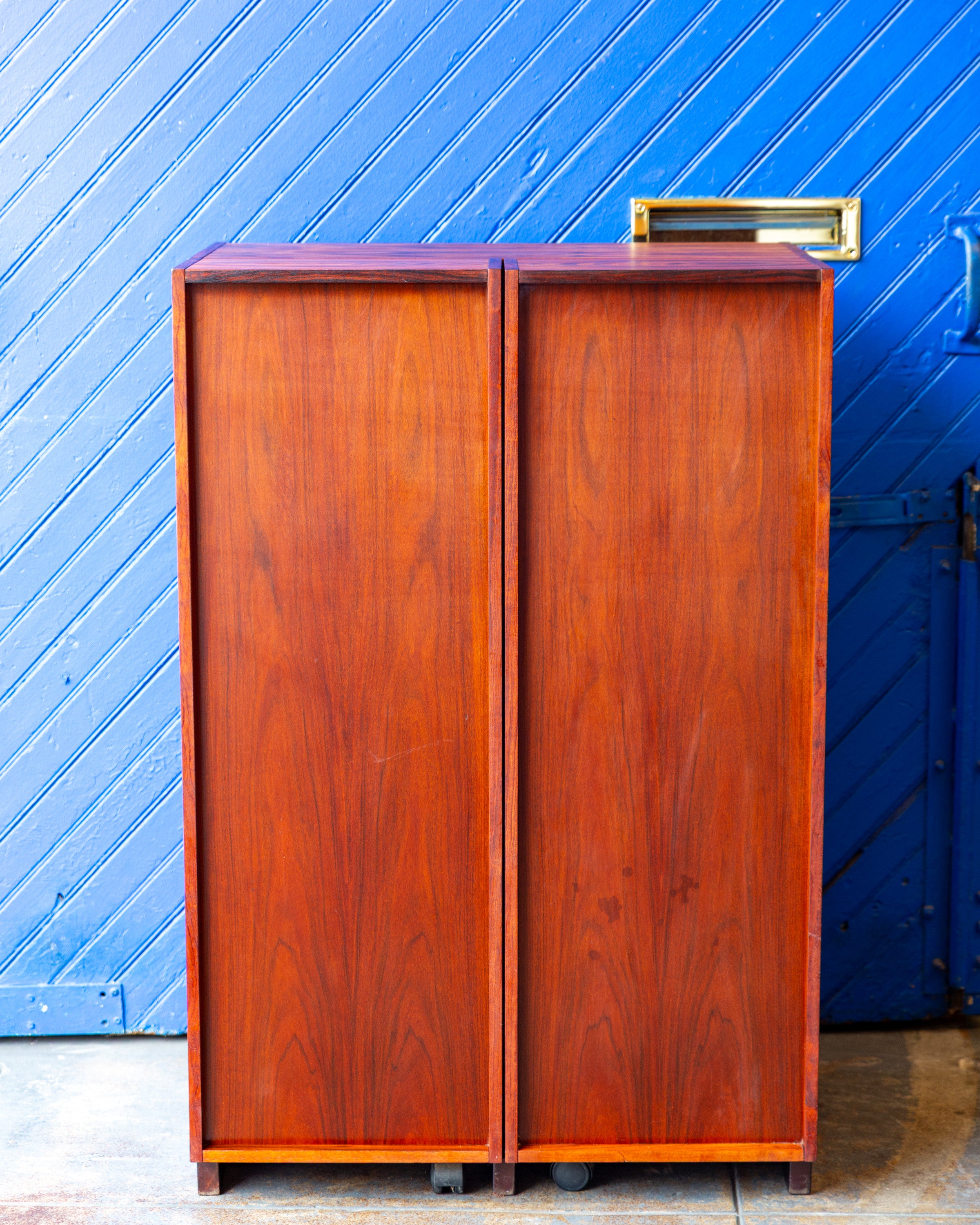 Rosewood Magic Box Folding Desk by Neils Erik Glasdam Jensen with Working Light