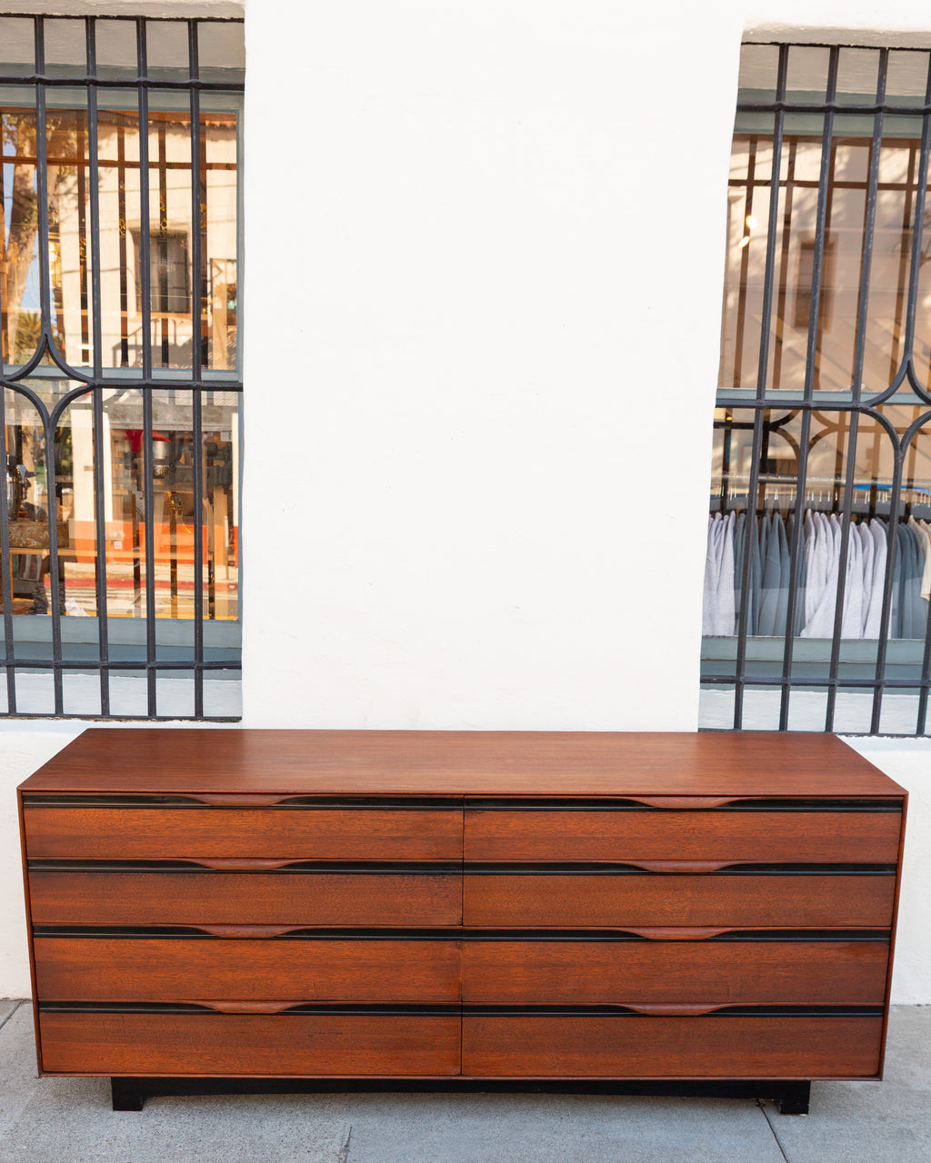 John Kapel Mid Century Modern Walnut Double Dresser For Glenn of California
