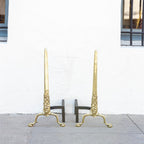 Monumental French Regency Andirons From The Late 18th Century - A Pair