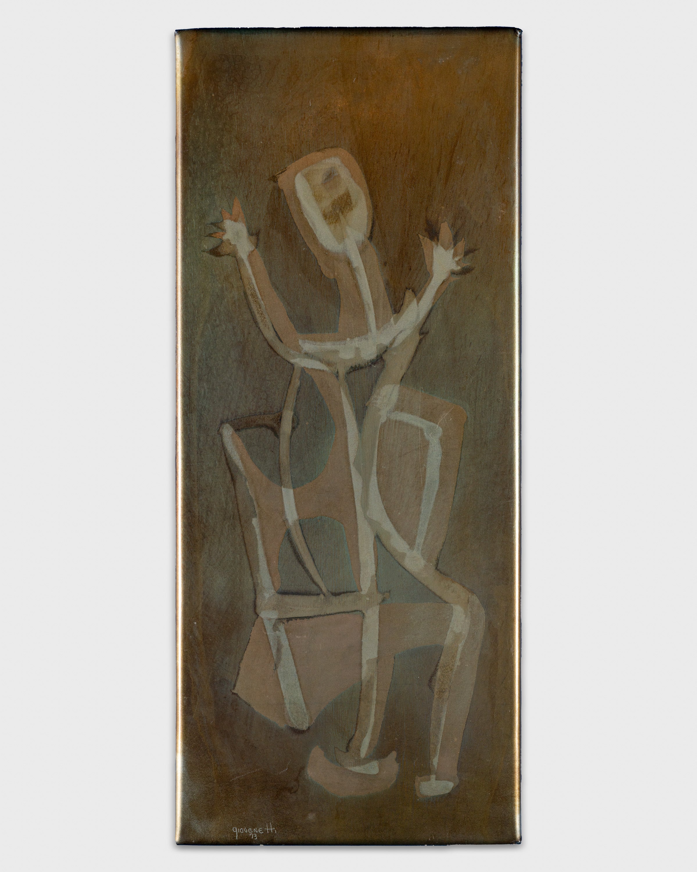 Acid Etched Abstract by Silvio Giovemetti, Italy 1973