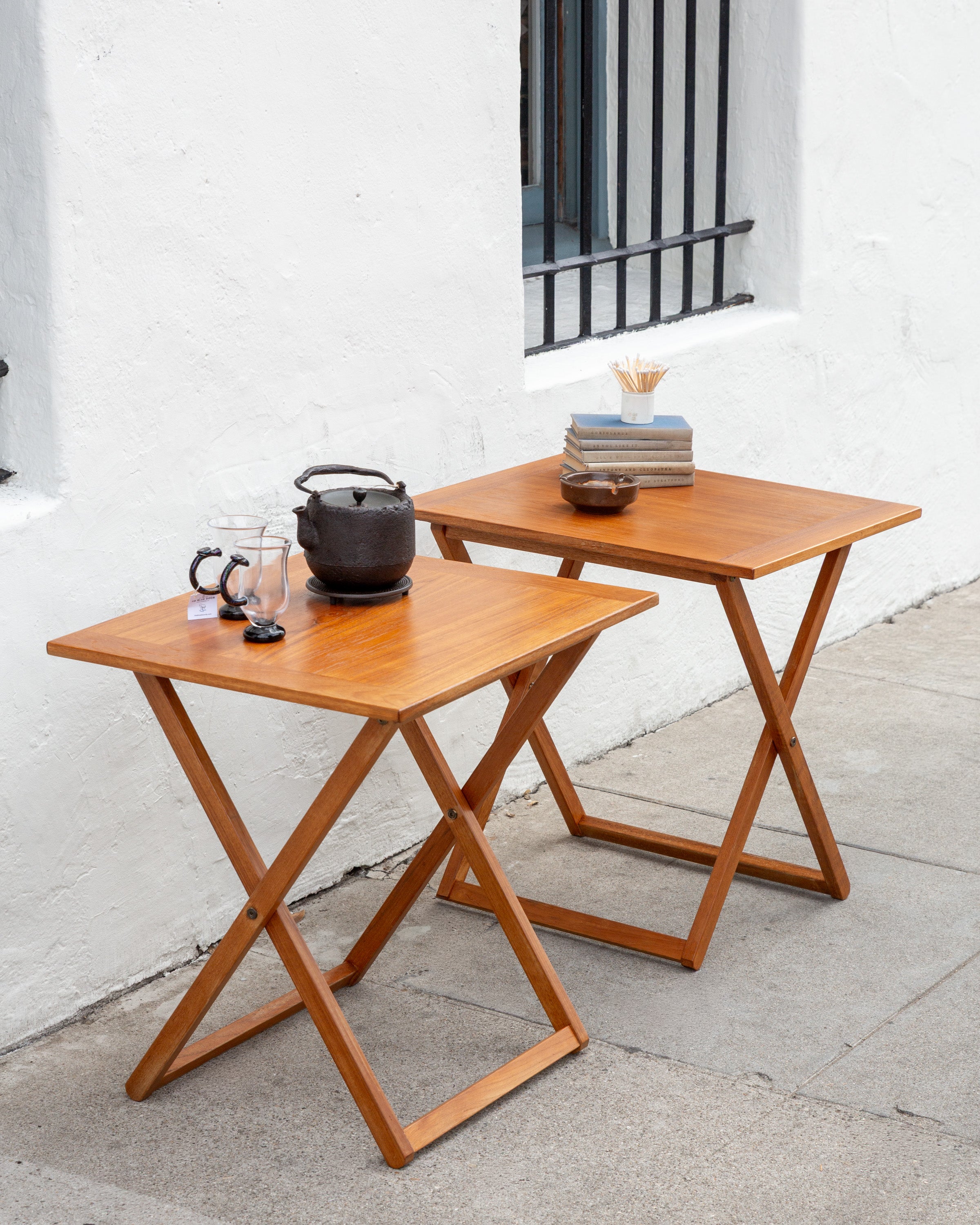 Ansager Mobler 1970s Danish Teak Folding Table (set of 2)