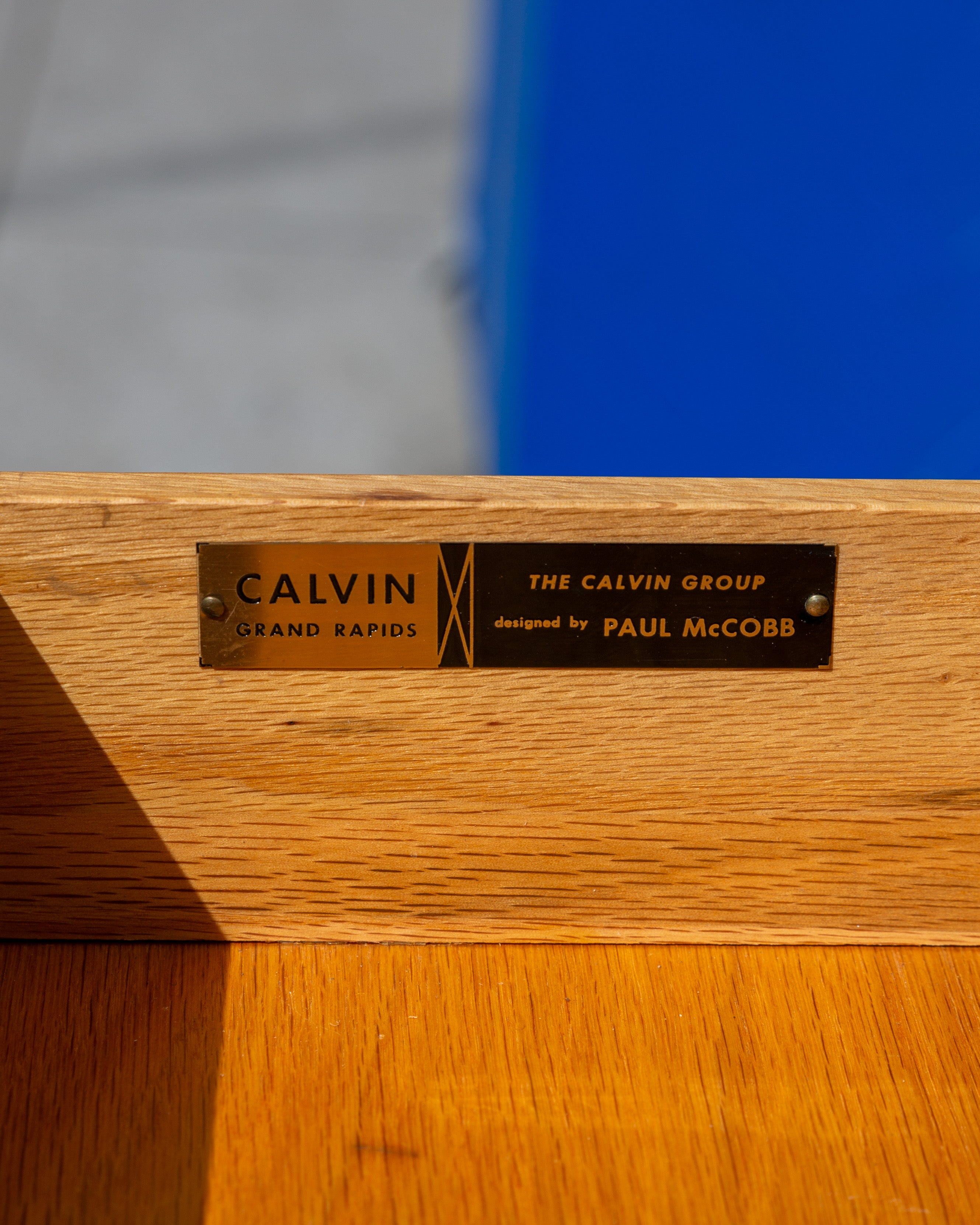 Paul McCobb for Calvin Mid Century Brass X Base Dresser