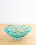 Vintage Handblown Murano Glass Bowl with Grape Handles