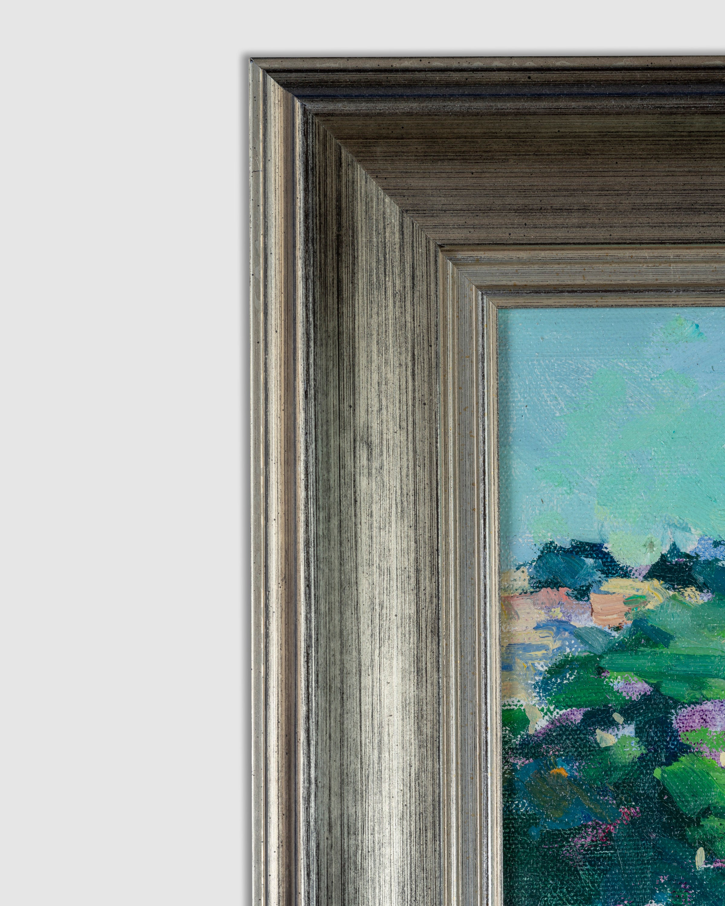 Vintage Framed Painting Acrylic On Canvas