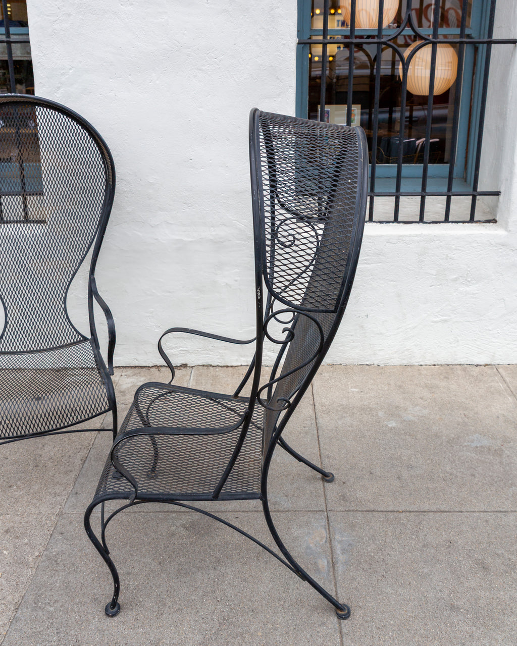 Russell Woodard Canopy Chairs Pair