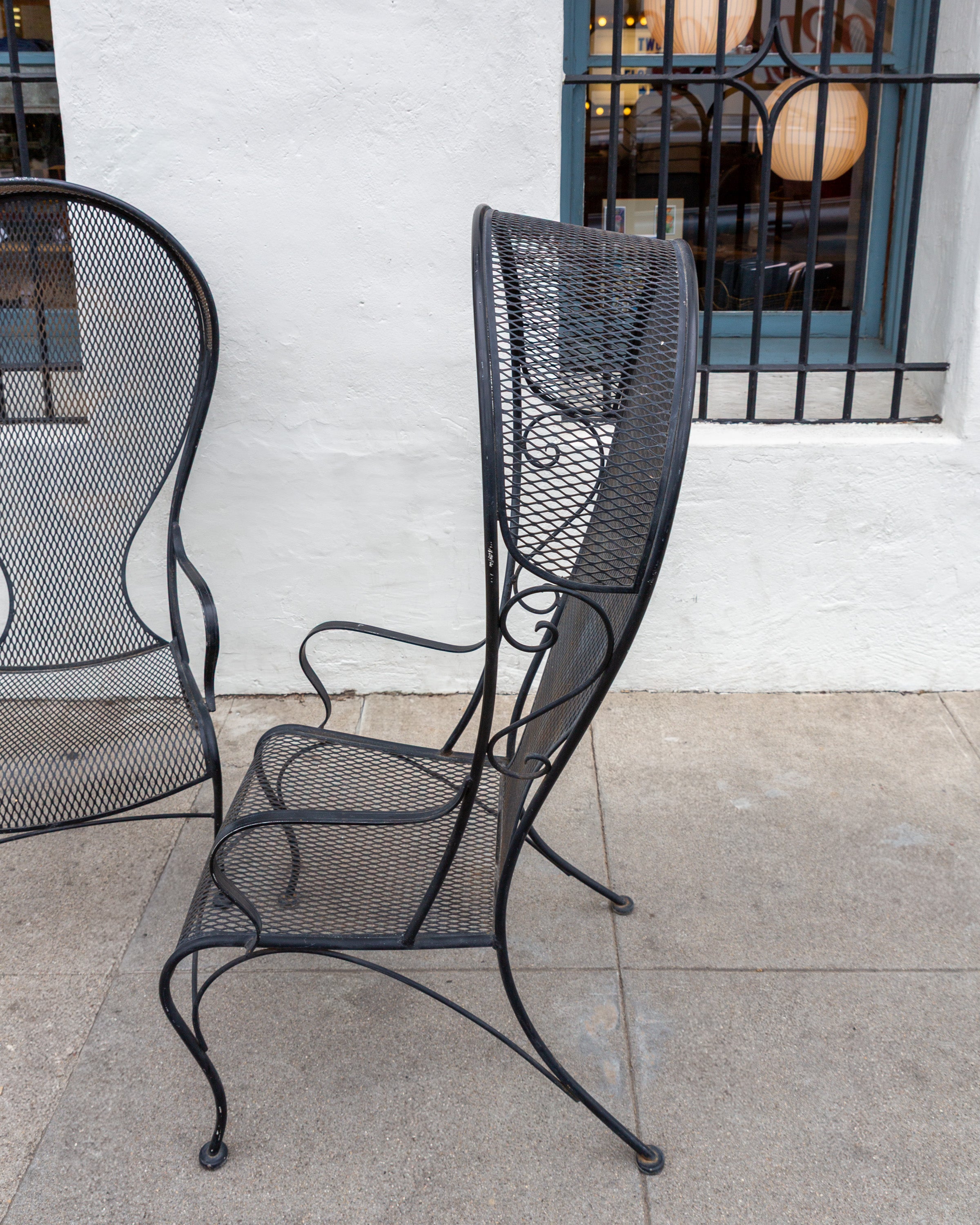 Russell Woodard Canopy Chairs Pair