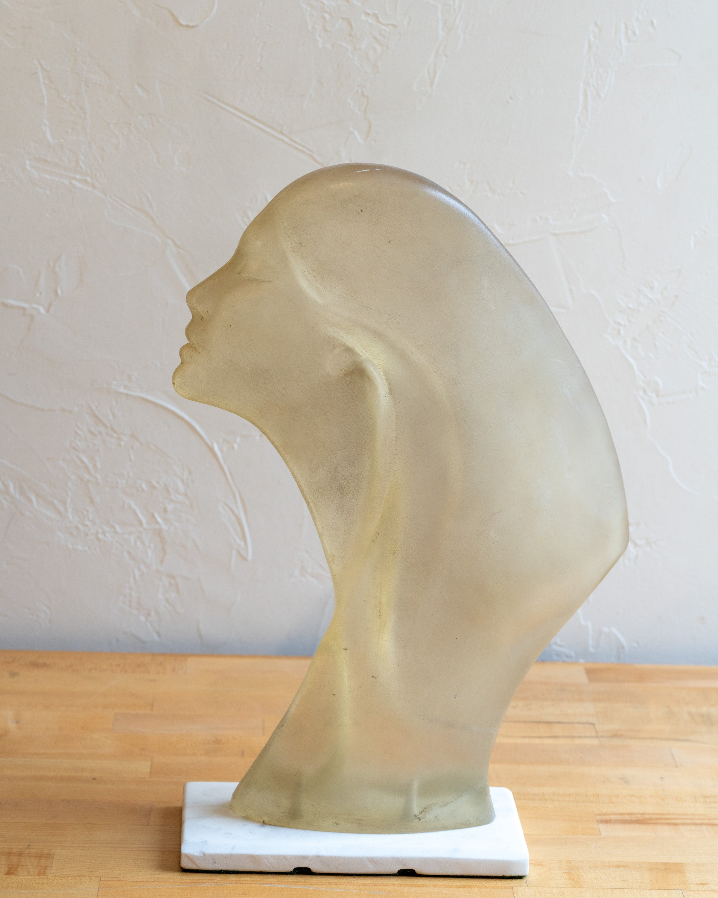 Stargazer David Fisher Lucite Sculpture Bust Art Deco Woman