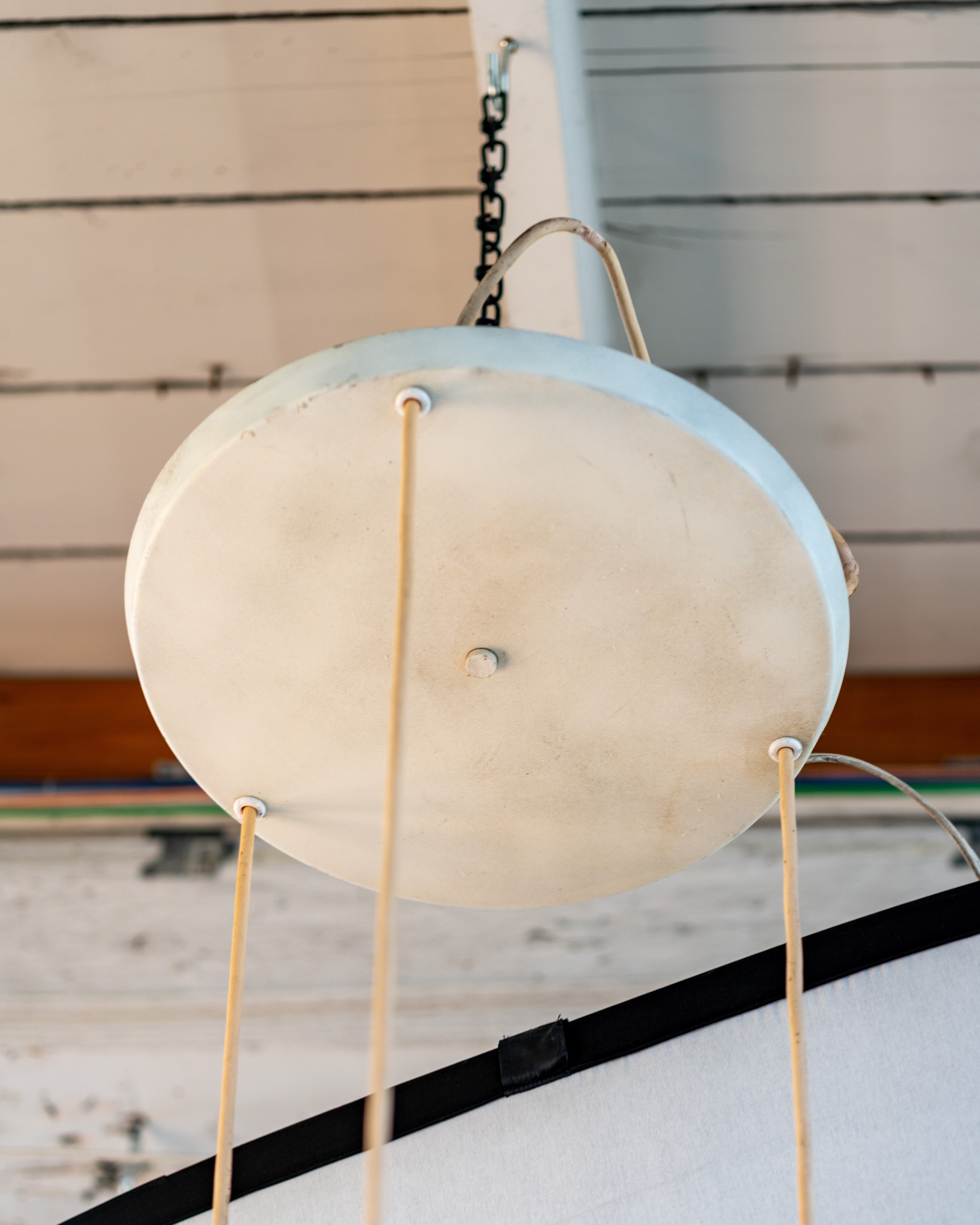 Mid Century Chrome Adjustable Height Globe Pendant Light (3)