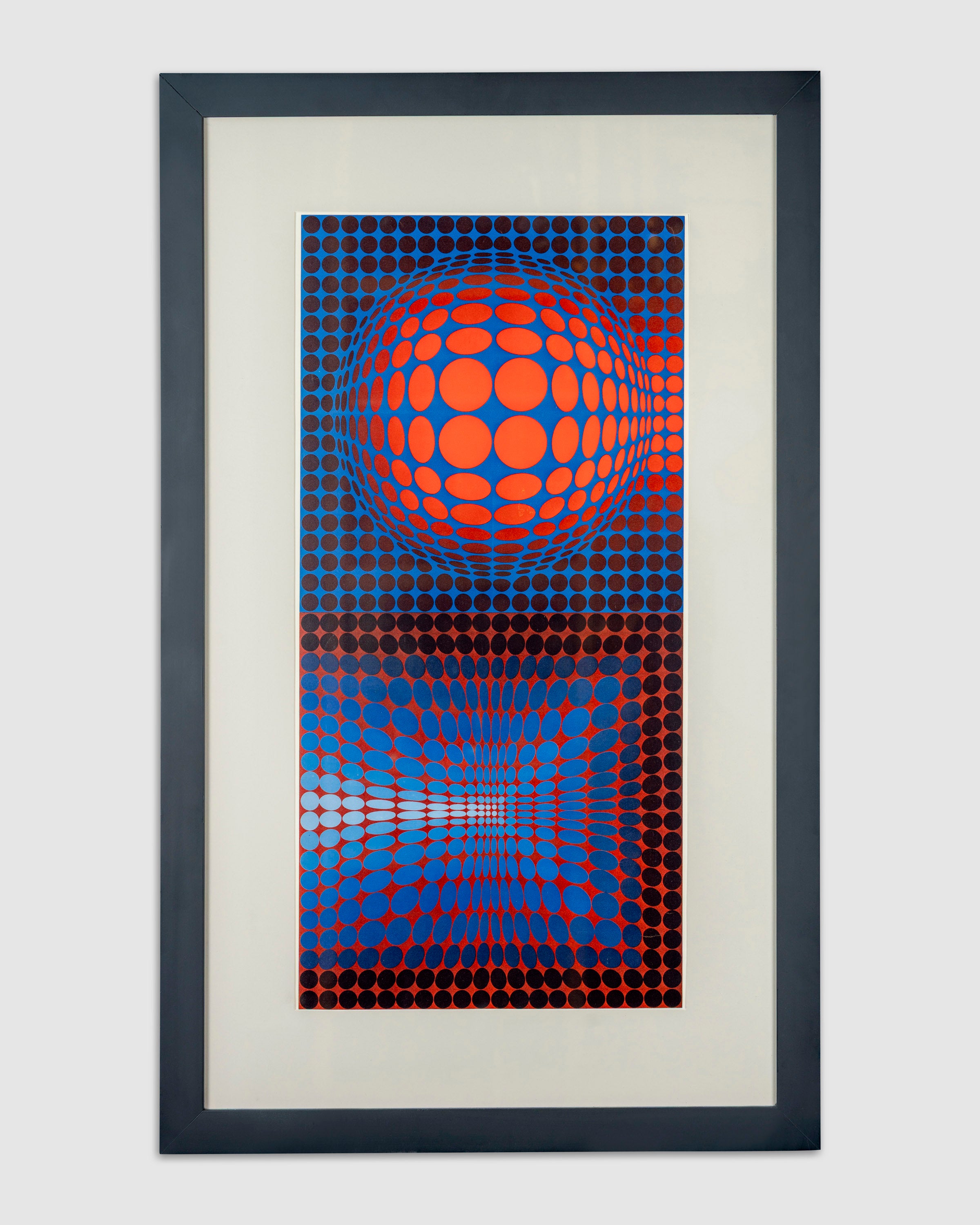 Vintage VP-Host Heliogravure Print By Victor Vasarely 1908-1977 Titled "Inverso"