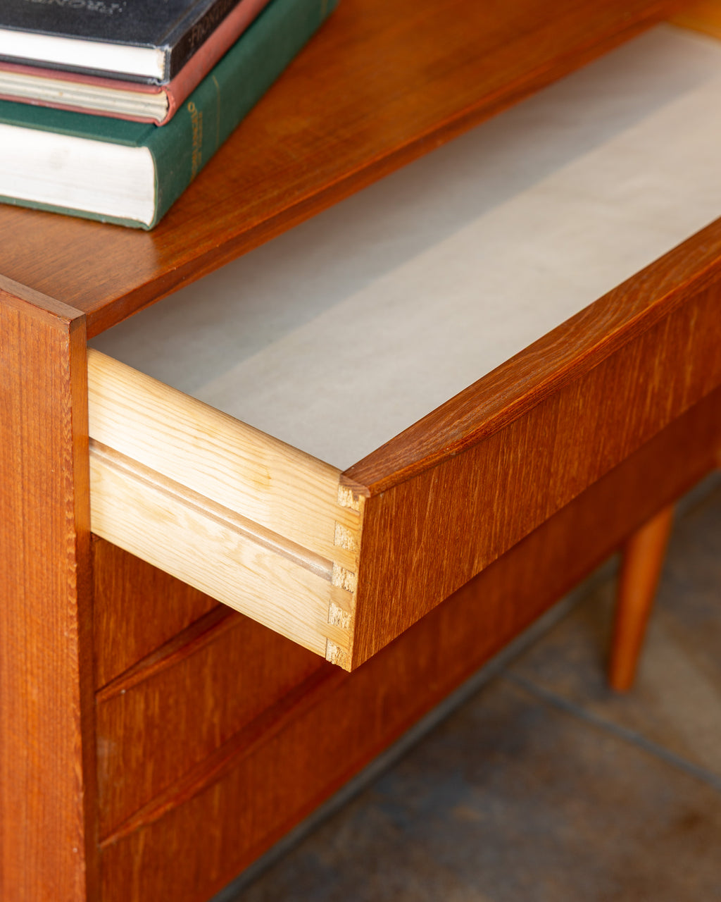 1960s Mid-Century Teak Dresser with Original Key